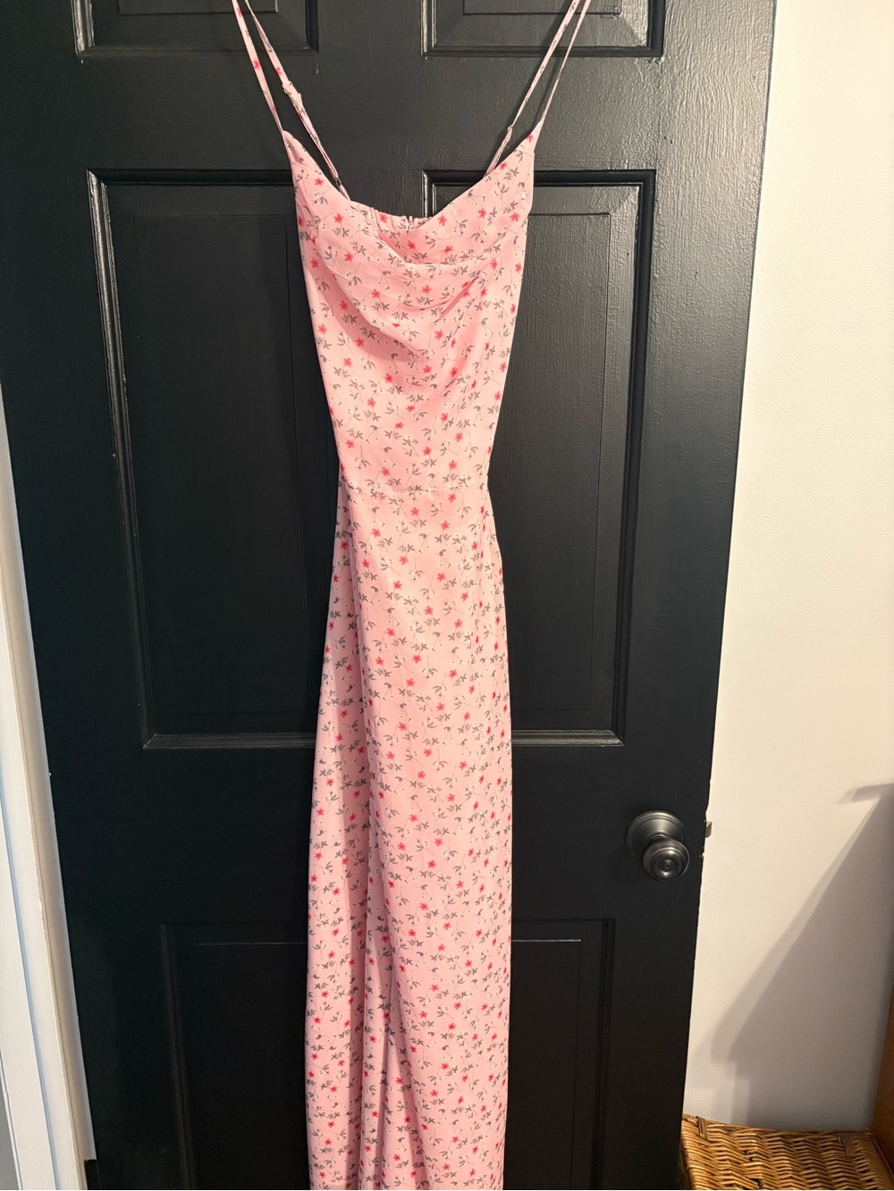 Light Pink Floral Chiffon Dress